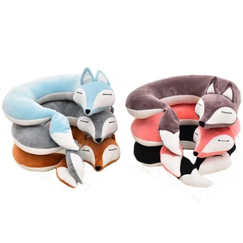 

Creative Cartoon Pillow Fox Travel Neck U-Shaped Pillow Cute Cartoon Pillow Home Office Airplanes Nap Pillow Best Gifts Droship