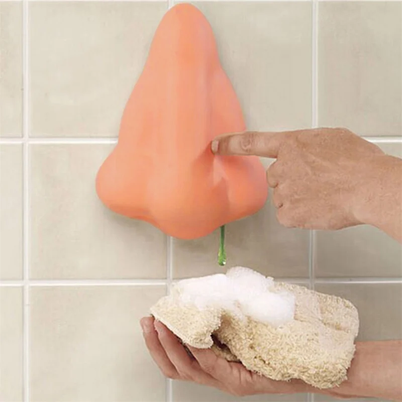 

Cute Disinfectant Shower with supplies Show Gel Novelty Shape Bathroom Nose Soap Funny Cups Dispenser Suction