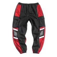 Высококачественные мужские повседневные Лоскутные Брюки Карго, мужские свободные спортивные штаны, модные толстые хип-хоп шаровары, мужские уличные брюки