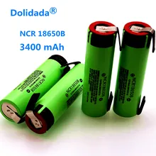 Dolidada100% 18650 батарея перезаряжаемая литий-ионная батарея для Panasonic NCR18650B 3,7 V 3400 MAH батарея+ DIY никель