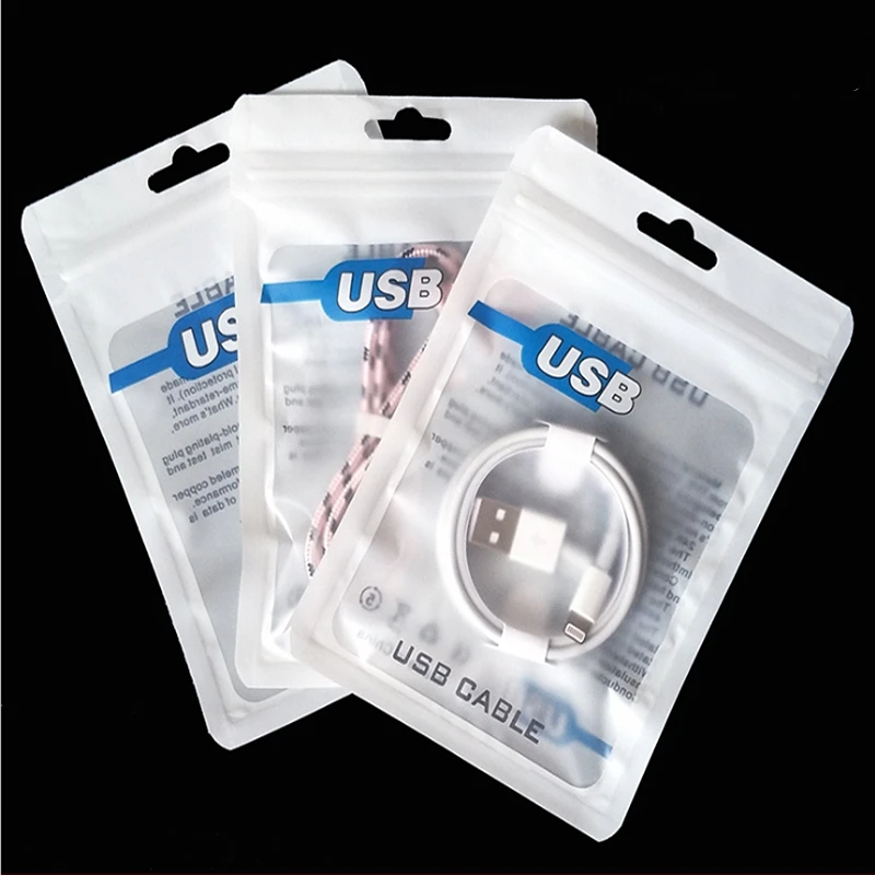 100Pcs 10*15cm Mobile Phone Case Accessories Plastic Package zipper Bag pouch for iphone 6 5S/4S USB Electronics ADAPTER CABLES 3