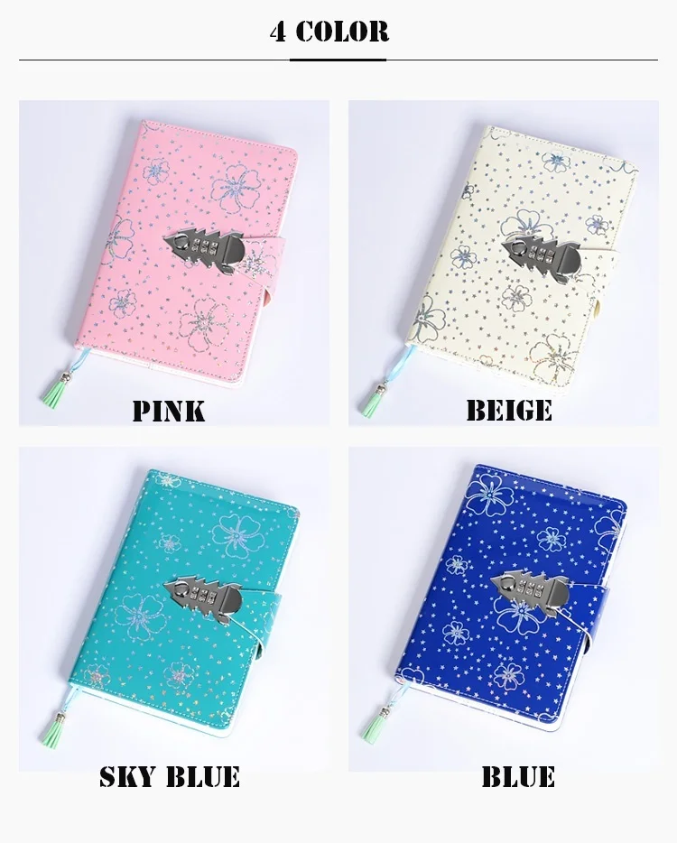 A5 PU Eyes Protection Paper Password Notebook Students Secret Garden Diary Book Office School& Library Supplies Juornal Book