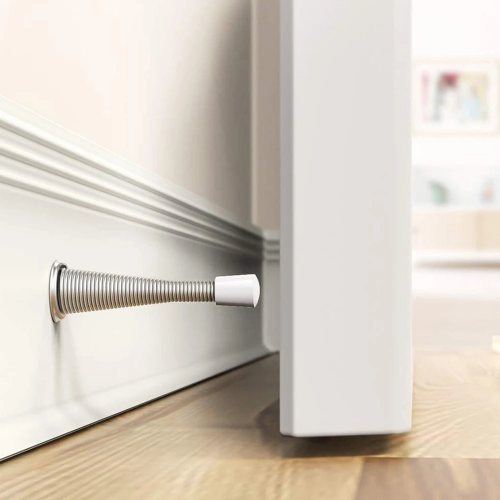 Spring Door Stopper Bathroom Door Stop Heavy Duty Floor Wall Mount