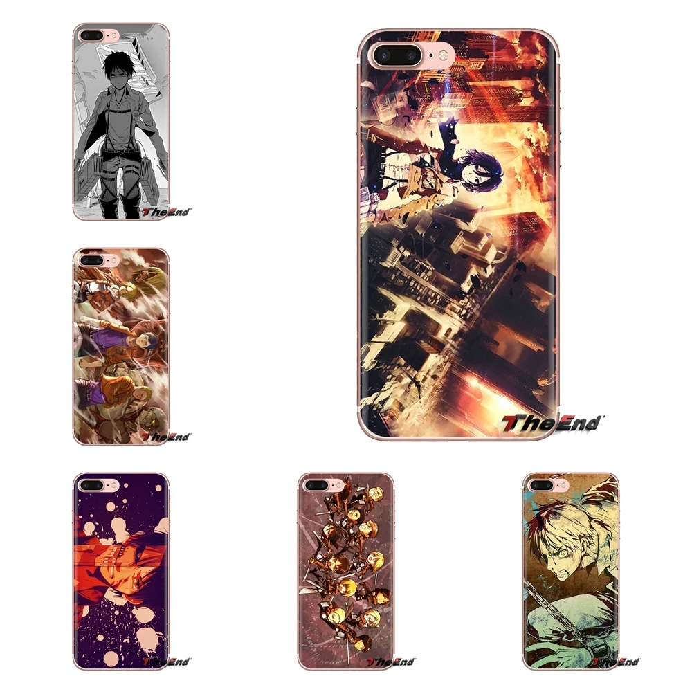 For Xiaomi Mi6 Mi 6 A1 Max Mix 2 5X 6X Redmi Note 5 5A 4X 4A A4 4 3 Plus Pro Transparent Soft Covers Attack on Titan Eren Jaeger |