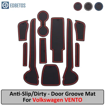 

Anti-Slip Mat For VOLKSWAGON VENTO Interior VW Accessories Gate Slot Coaster Anti-Dirty Door Groove Mat Car Interiors Gel Pad