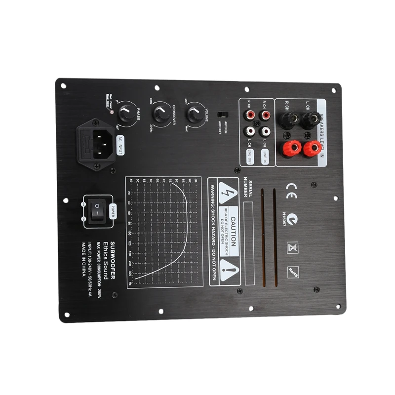 Aabb- Собранный высокомощный 280 Вт Цифровой HIFI сабвуфер усилитель доска черный+ желтый