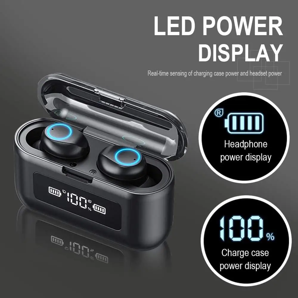 Wireless Bluetooth Earphone with Microphone Sports Waterproof Wireless Headphones Headsets Touch Control Music Earbuds For Phone