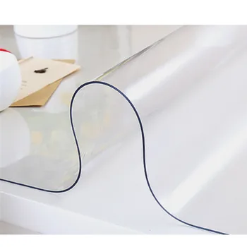 

Soft Glass Tablecloth Transparent PVC Tablecloth Waterproof Oilproof Home Kitchen Dining Table Cover for Rectangular Table