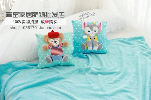 Подушка Duffy Bear Friends stellalou Rabbit shelliemei Gelatoni, складное одеяло, подушка для автомобиля, подушка для кондиционера, одеяло