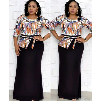 

Elegant Christmas African Print Formal Evening Party Dress African Traditional Clothing for Women Nigeria Clothes Dashiki Dress