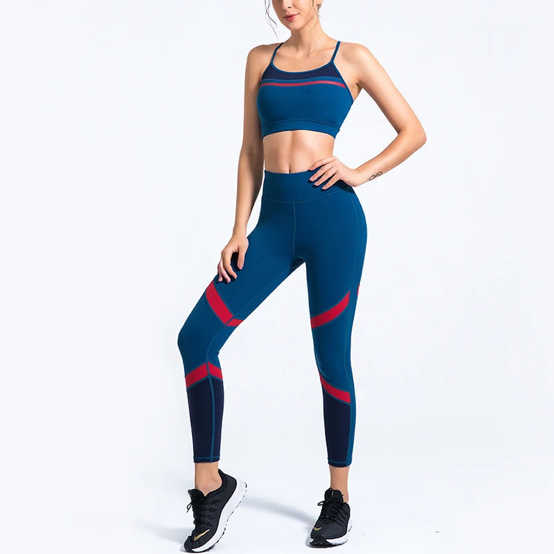 2 Piece Sport Clothing Backless Sport Suit Workout Tracksuit For Women Running Tight Dance Sportswear Gym Women Yoga Set