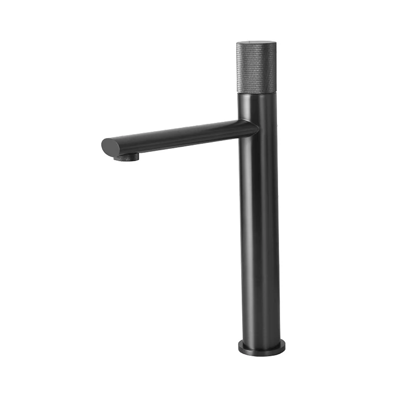 Gun grey tall tap T Матовый черный и золотой кран с розами латунный кран для ванной комнаты с накаткой дизайн бортике смеситель для воды матовый золотой - Цвет: Gun grey tall tap T