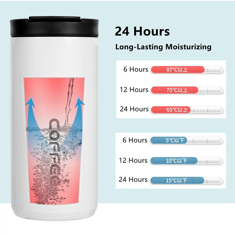 Stainless Steel Thermos Bottle 400ML Stainless Steel Coffee Thermos Bottle Thermal Mug Leakproof Car Vacuum Flasks Coffee Cup Travel Portable