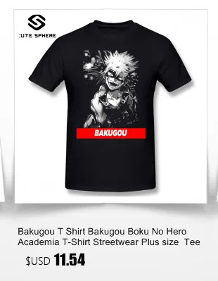 Bakugou футболка Bakugou Katsuki, футболка с черепом, забавная Футболка с принтом, летняя футболка с коротким рукавом, 100 хлопок, 4xl, футболка