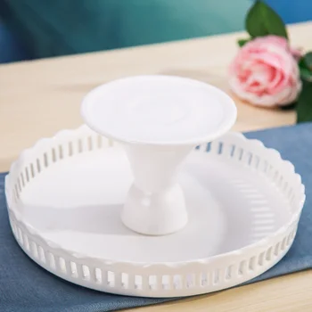 

1pc Practical Exquisite Traditional Creative Durable Fruits Display Rack Cupcake Storage Stand Cake Display Plate