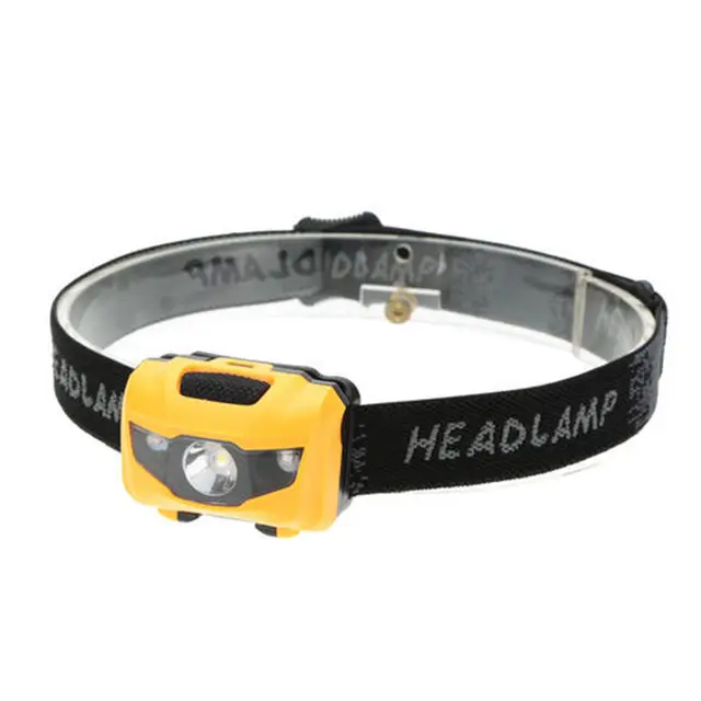 COB LED Headlight AAA battery Mini headlamp Head Light Torch Lamp Fishing mini Small Bright High Power Lantern Lampe for Camping Yellow
