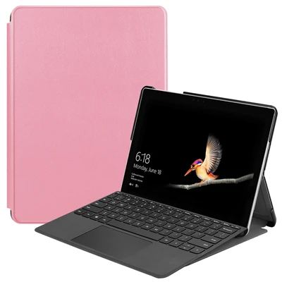 Чехол-футляр на магните из искусственной кожи для планшета microsoft Surface Go 10 дюймов Чехол-подставка противоударный защитный чехол Funda Лидер продаж S3 - Цвет: Розовый