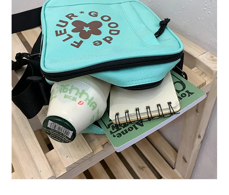 Фирменная новинка,, сумка на плечо с голубым лицом Tyler The Creator Golf Le Fleur, Боковая Сумка, поясная сумка на бедро, сумка на пояс, 23*18 см#001