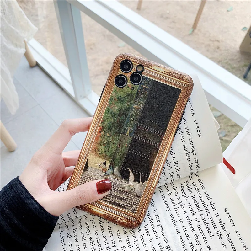 Чехол для телефона с масляной росписью в стиле ретро iphone 11 Pro Max 7 8 plus X XR XS