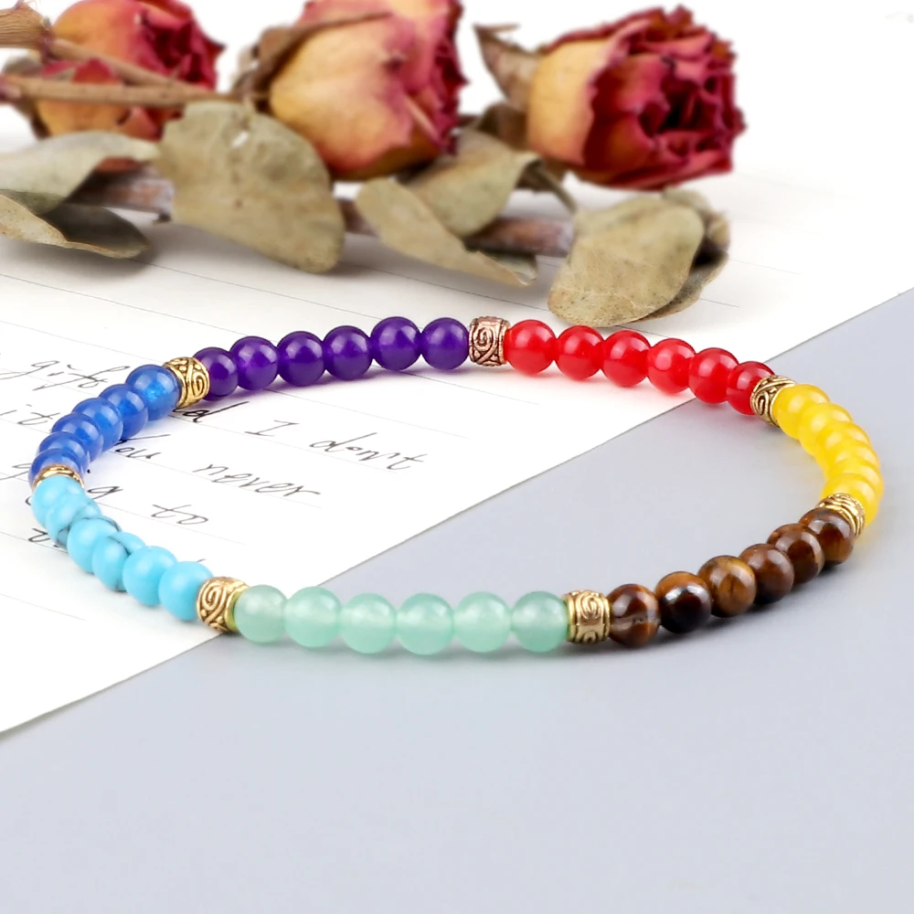 Jovivi Bracciale con Perline in Pietre Naturali a Colonna per Donna 7
