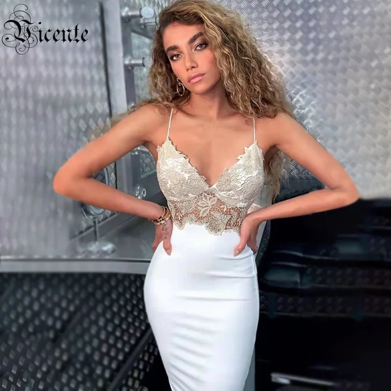 VC Бесплатная доставка 2020 кружевное пэтчворк Vestidos сексуальное облегающее платье