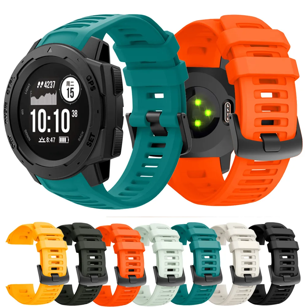 

Sport Silicone Wrist Strap band For Garmin Instinct Smart Watch Easyfit Replacement Bracelet Belt 22mm Watchband