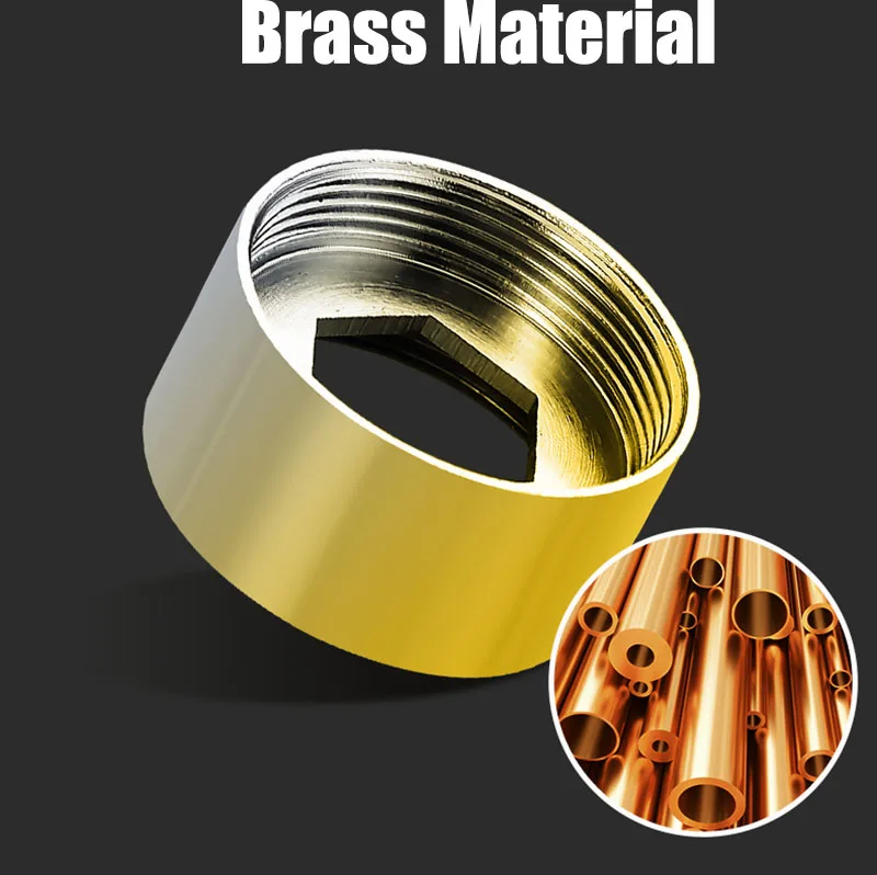 Description Picture 5 of itemF24 Transfer To 16 18 19 20 22 24 1/2'' Female x Female Screw Faucet Adapter Kitchen Bathroom Aerator Brass Joint Tape Connector