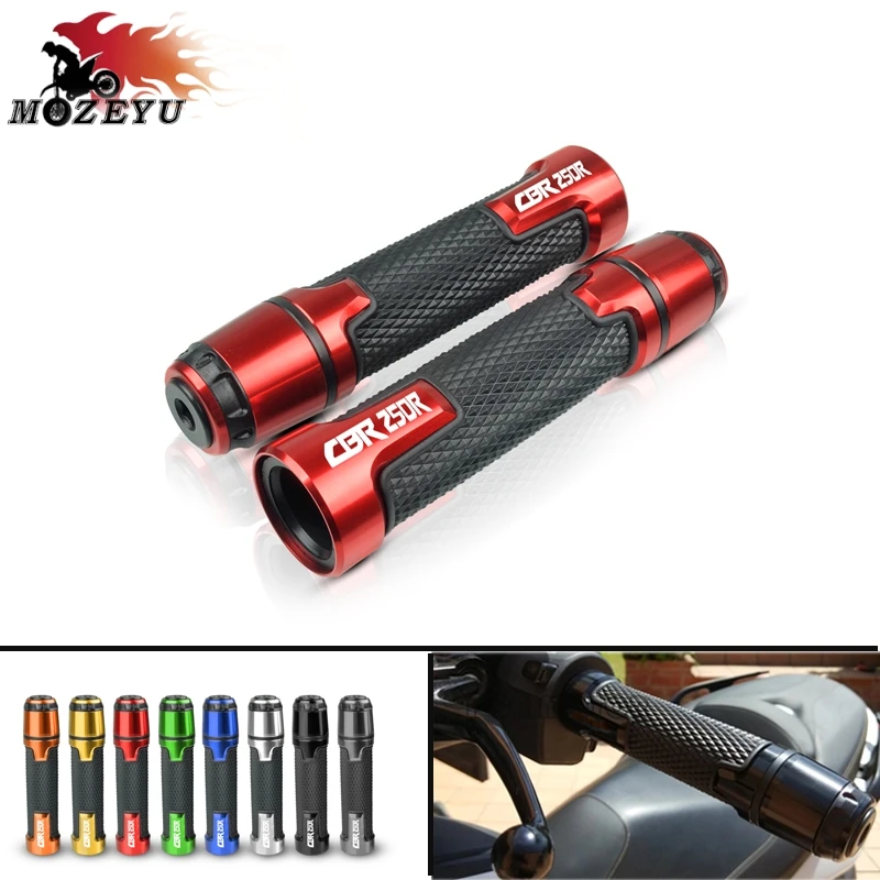 Для HONDA CBR250R 7/8 ''22 мм CNC алюминиевые+ пластиковые универсальные ручки для мотоцикла cbr250R рукоятка и концы рукоятки для руля CBR 250