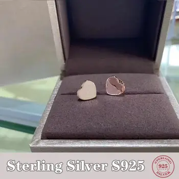 

Sterling Silver 925 classic original fashion silver heart shaped lady Earrings holiday gift
