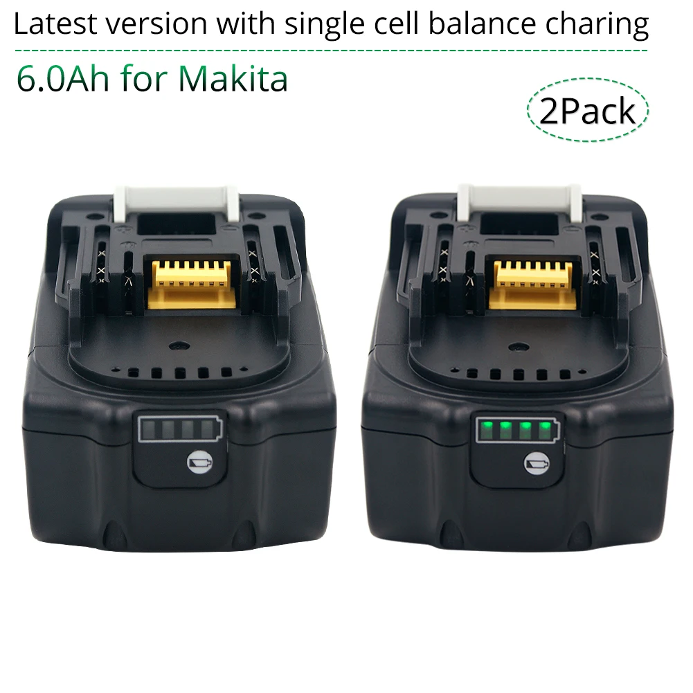 2 pces proteção inteligente bl1860b 6000 mah