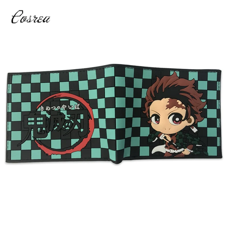 Кошелек Kimetsu no Yaiba Kamado Tanjirou из искусственной кожи с мультипликационным принтом