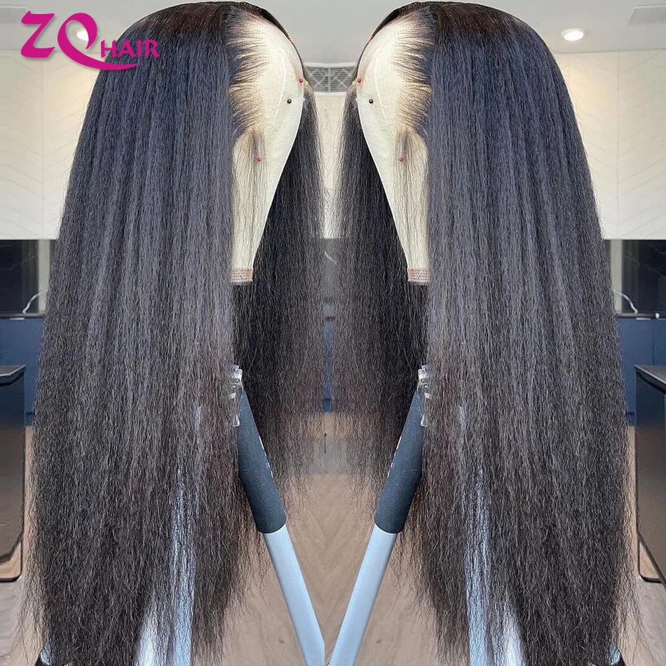 13x 4 парики из человеческих волос на сетке спереди курчавые прямые Remy перуанские