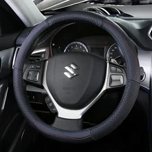 Верхний слой кожаный руль чехлы для Suzuki Alivio/Ciaz Alto Baleno Celerio Dzire Spacia Swift Wagon R Ignis Jimny SX4