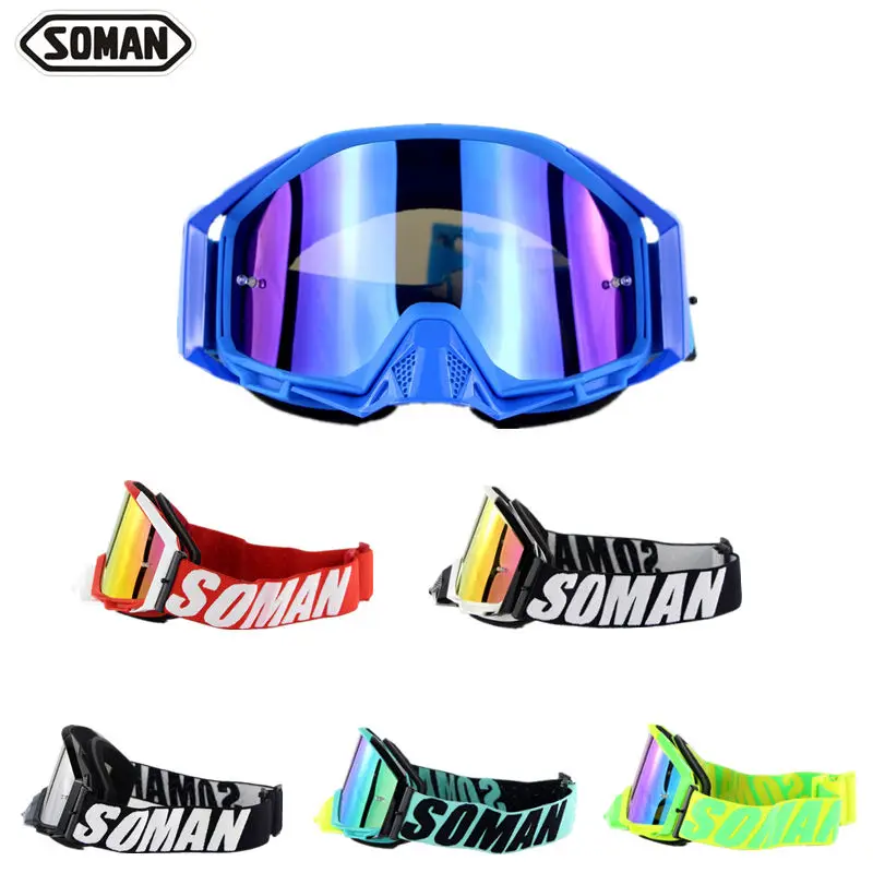 Гоночный внедорожный шлем Gafas прозрачные линзы для SOMAN SM13 очки мотокросса