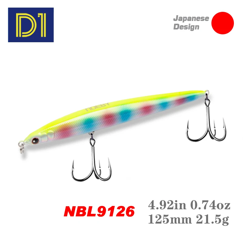 NOEBY Fishing Lures 125mm 21.5g NBL9126 Artificial bait Sinking Pencil Floating Topwater Hard Trolling Walk the Dog Wobblers | Спорт и