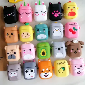 Cute Cartoon Silicone Cases For Airpods 1 2 Protective Wireless Earphone Charging Cover For Airpods case