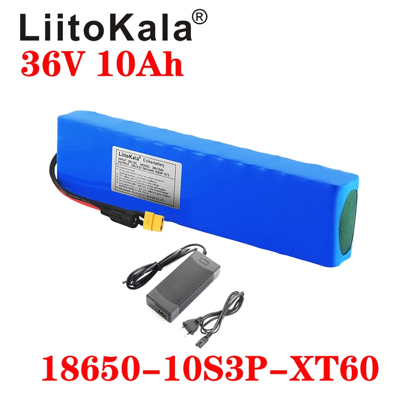 US $67.90 Liitokala 36v 10ah 600watt 10s3p Lithium Ion Battery Pack 15a Bms For Xiaomi Mijia M365 Pro Ebike Bicycle Scoot Xt60 T Plug