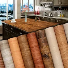 Wood Grain Sticker PVC DIY Self Adhesive Waterproof Wallpapers Renovation Furnitures Wall Stickers Home Decor Sticky Paper Decal