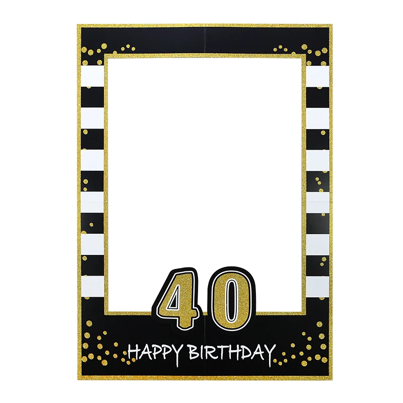 48*68 см 1/16/18/30/35/40/50/60 лет Happy подарки на день рождения; реквизит для фотокамер; с капюшоном с изображением Бумага фоторамки День рождения Декор поставки - Цвет: A03