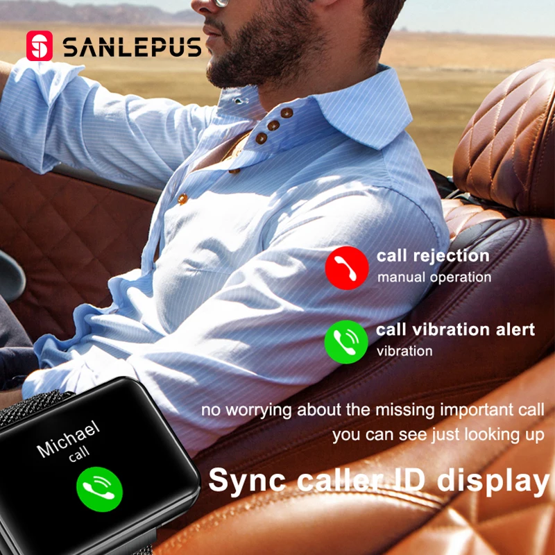 2020 новые умные часы SANLEPUS для мужчин и женщин с беспроводными наушниками Bluetooth
