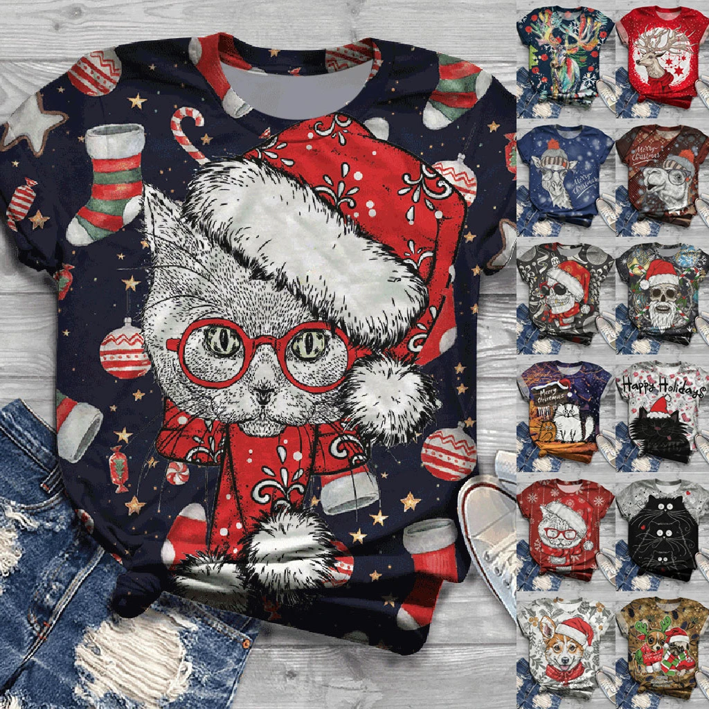 christmas t shirts women's plus size