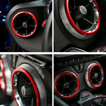

Decor Air Vent Trim Cover For Chevrolet Camaro 2017+ Accessories Car Auto Red