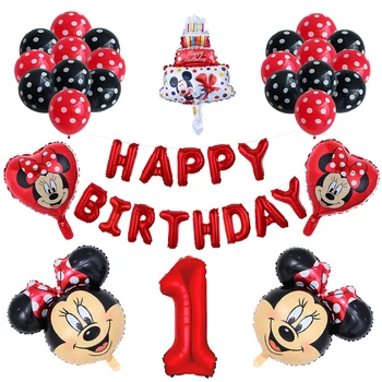 

1 set cartoon theme Birthday party balloons cartoon Foil Balloon 32inch number balloons kids birthday 1st party decor globe