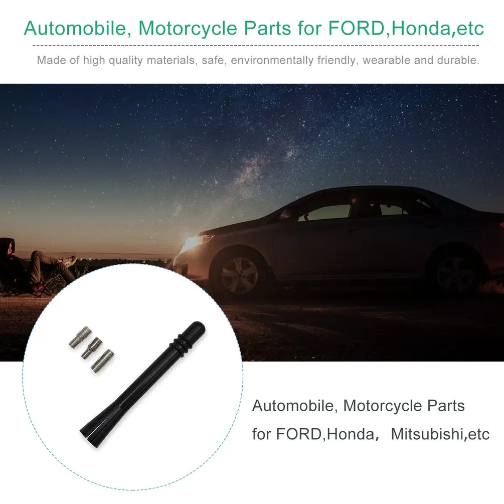 Short 4Inch Black Aluminum Antenna Mast For Dodge Ram Truck 1500 2009- Car Modification Accessories