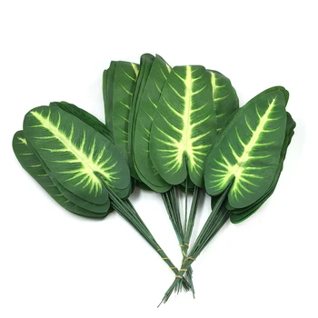 

20pcs Artificial Leaves green plants tropical leaves Greenery for Floral flower Arrangement wedding decoration