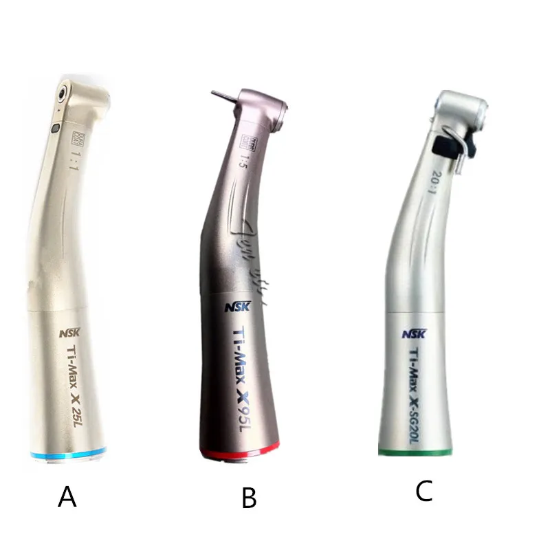 US $123.50 1 Pcs X NSK TiMAX Type Dental Fiber Optical LED Contra Angel Handpiece