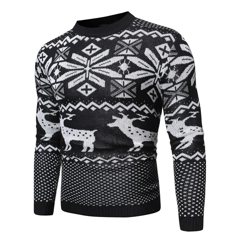 Men Fashion Sweater Clothes Streetwear Social Casual Slim Fit Knitted Pullovers Ctudent Male Sweatshirt Quality Sweaters Tops