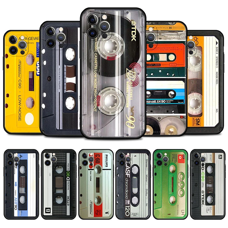 Magnetic Radio tape Cassette Phone Case for iPhone 13 Pro 12 Mini 11 Pro Max XR X 7 8 6 6S Plus XS Max 5S SE 2020 Cover Coque iphone 13 pro max case