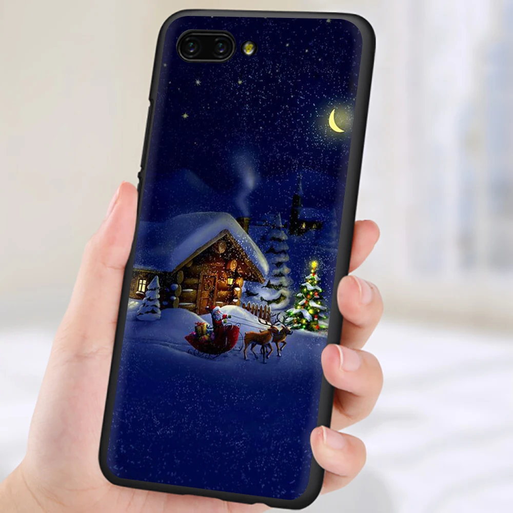 Новогоднее; рождественское силиконовый чехол для телефона для huawei Honor 6A 7A 7C 7X 8C 8X8 9 10 Lite Примечание 10 вид 20 9X pro