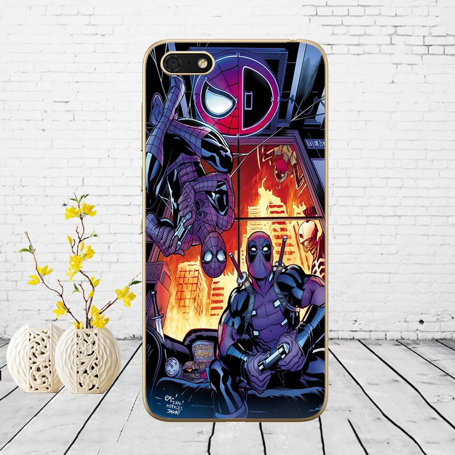 22DD Дедпул от Marvel "Вэйд Винстон Мягкий силиконовый чехол для Huawei Honor 9 10 Lite 7A 5,45 7a pro 7c 5,7 дюймов 7x 8x чехол